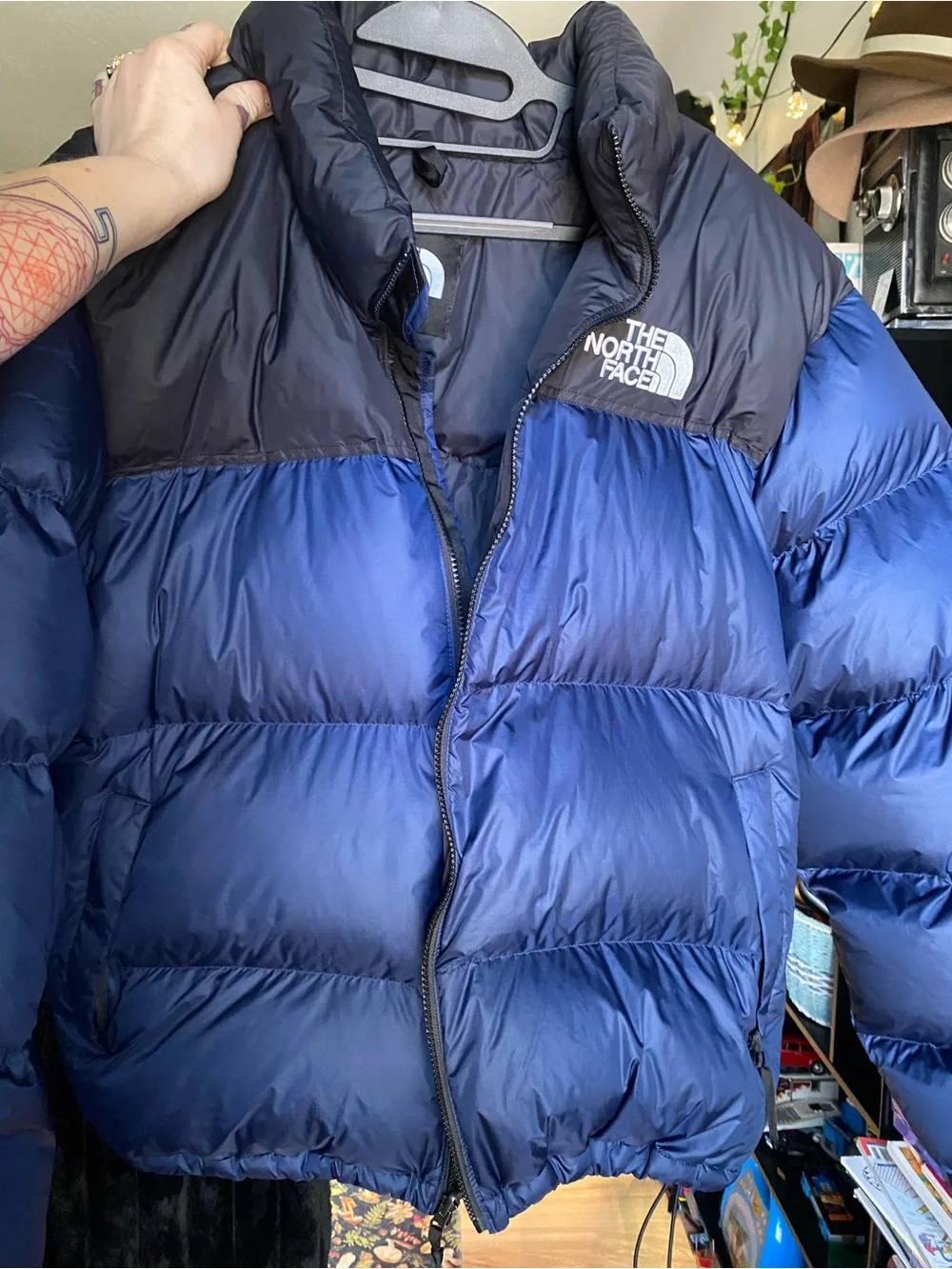 The North Face Blue and Black Men’s Puffer Jacket